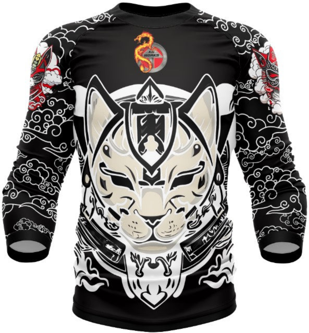 Ksworks Cat rashgaurd long sleeve