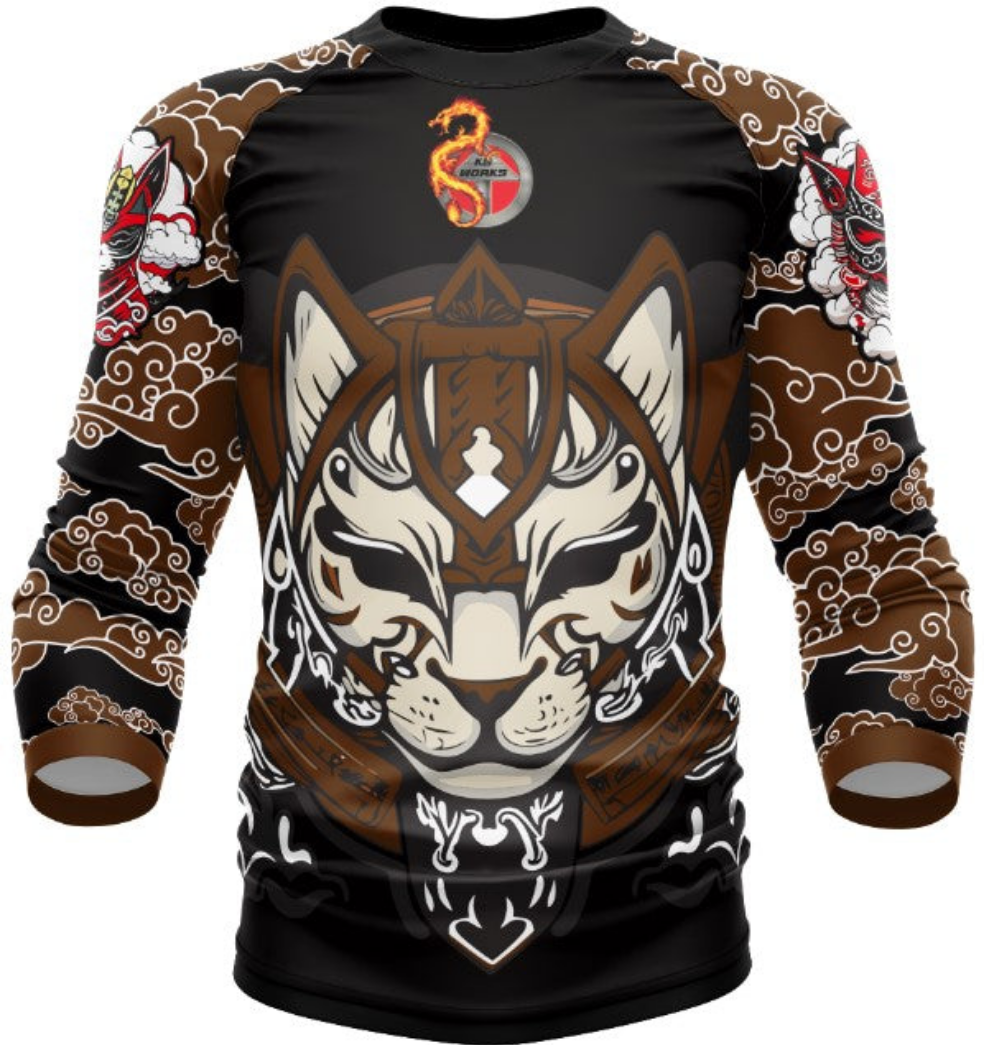 Ksworks Cat rashgaurd long sleeve
